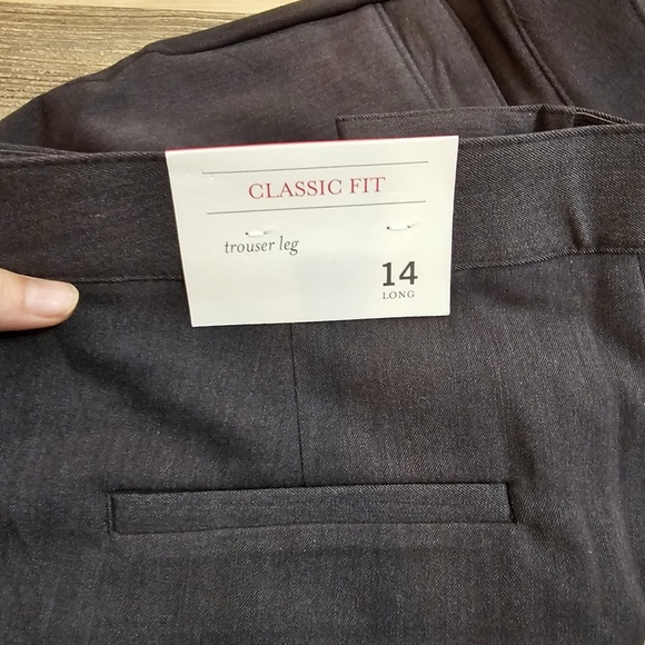 Christopher & Banks Women's Size 14L Classic Fit Trouser Leg Pants Elastic Waist - Picture 5 of 8